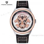Replica Pagani Design Rose Gold Bezel Skeleton Skull Face Watch
